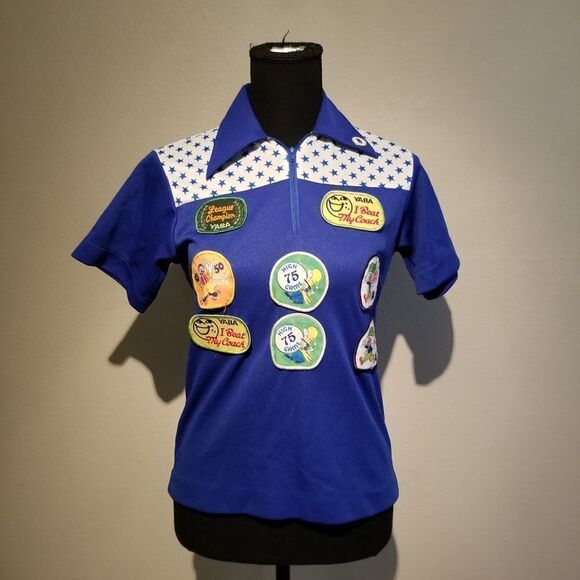 VINTAGE SAMS TOWN BOWLING KING LOUIE JERSEY SIZE 14 MADE IN USA.B3